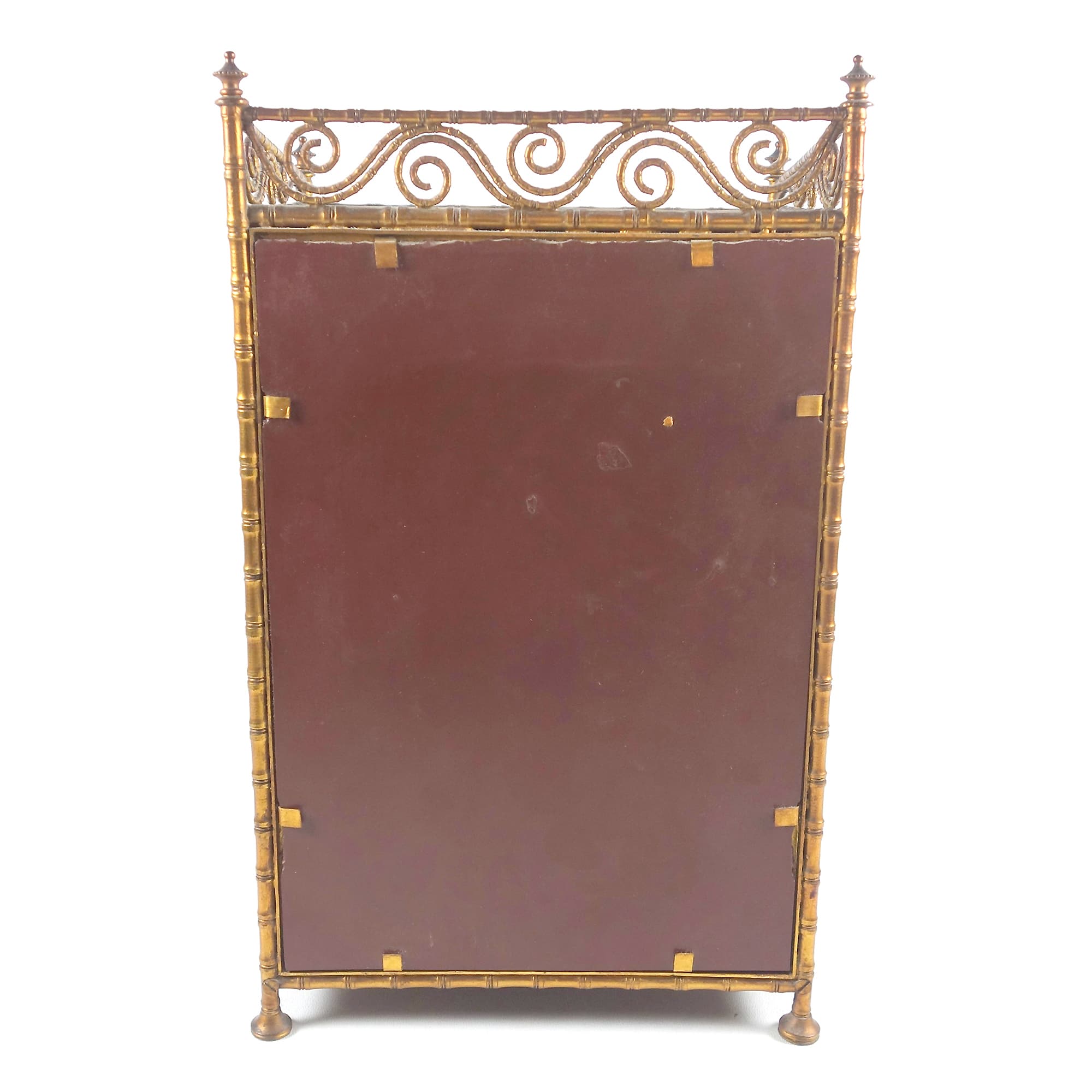 A rare antique French gilt miniature novelty Curio Cabinet Vitrine 31cm C.19thC