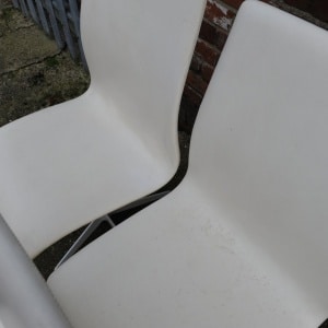 'Oxford' Swivel Chairs In White By Arne Jacobsen For Fritz Hansen, 1965, Set Of 4