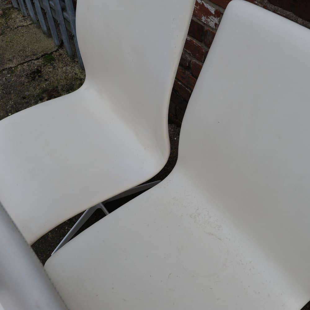 'Oxford' Swivel Chairs In White By Arne Jacobsen For Fritz Hansen, 1965, Set Of 4