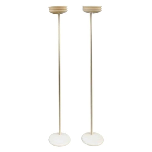 Vintage Italian Cream Model Rl 101/5 Floor Lamps From Relux, Set Of 2, 1970s