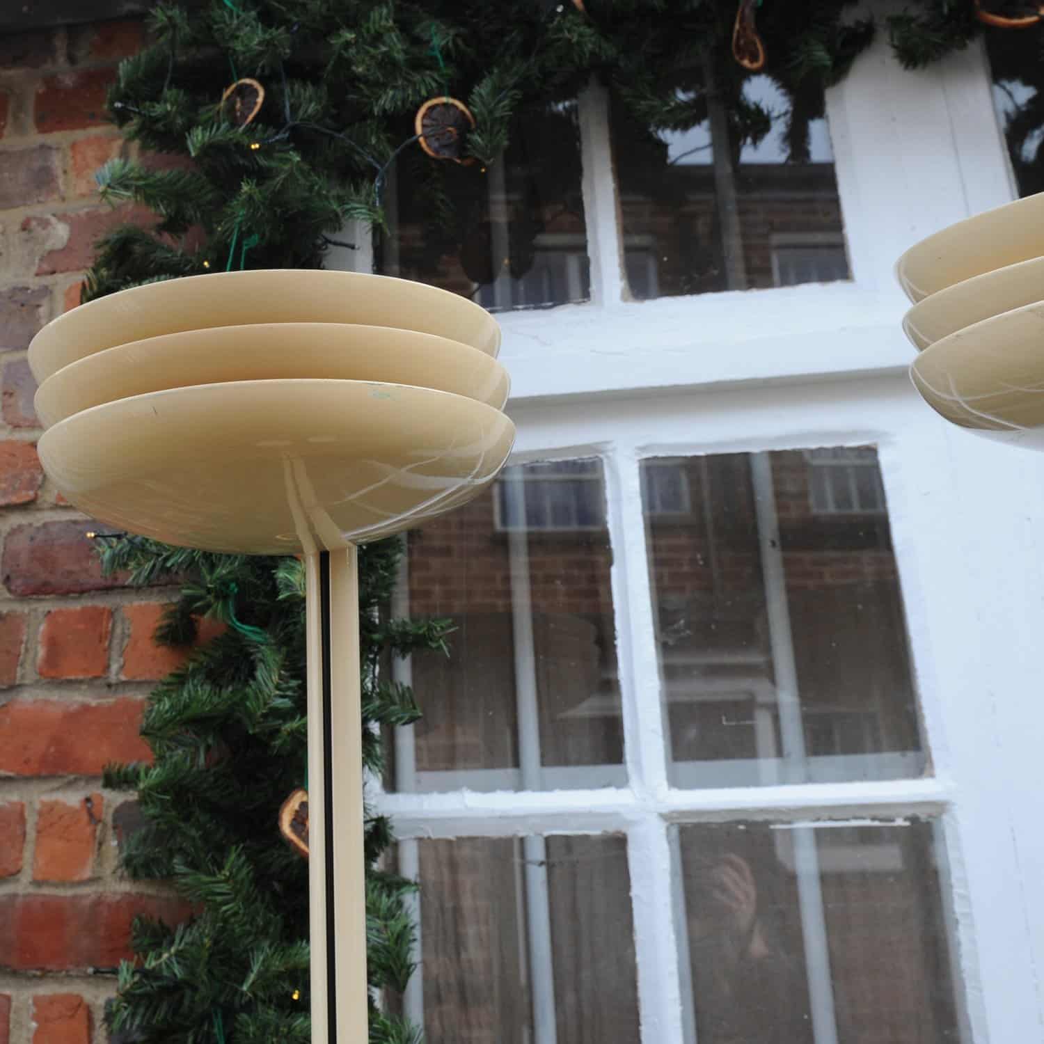 Vintage Italian Cream Model Rl 101/5 Floor Lamps From Relux, Set Of 2, 1970s