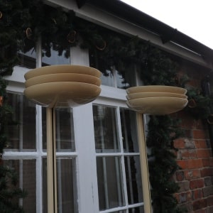 Vintage Italian Cream Model Rl 101/5 Floor Lamps From Relux, Set Of 2, 1970s