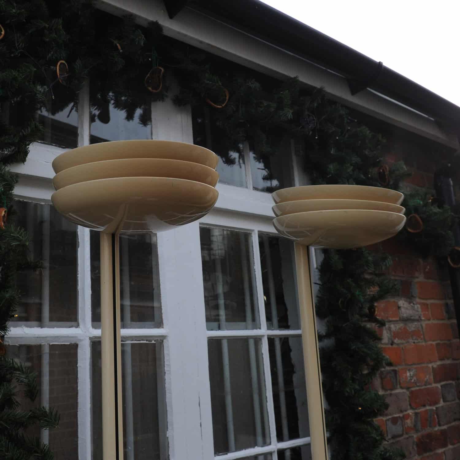 Vintage Italian Cream Model Rl 101/5 Floor Lamps From Relux, Set Of 2, 1970s