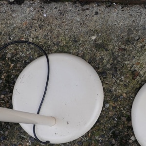 Vintage Italian Cream Model Rl 101/5 Floor Lamps From Relux, Set Of 2, 1970s