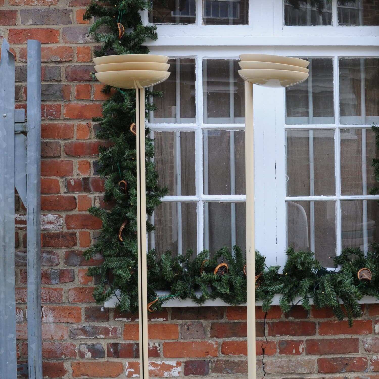 Vintage Italian Cream Model Rl 101/5 Floor Lamps From Relux, Set Of 2, 1970s