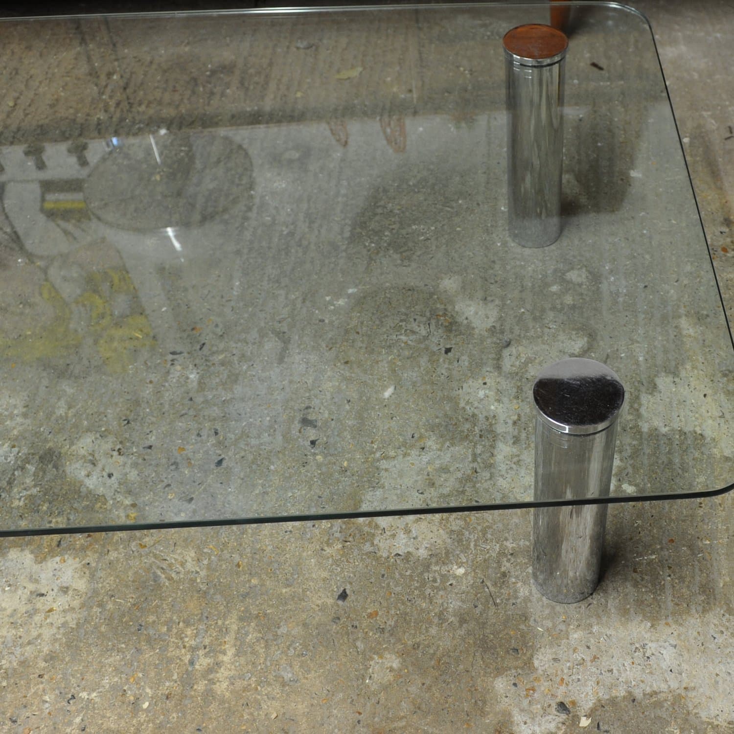Large Glass & Chrome Coffee Table By Marco Zanuso For Zanotta, Italy, 1960s