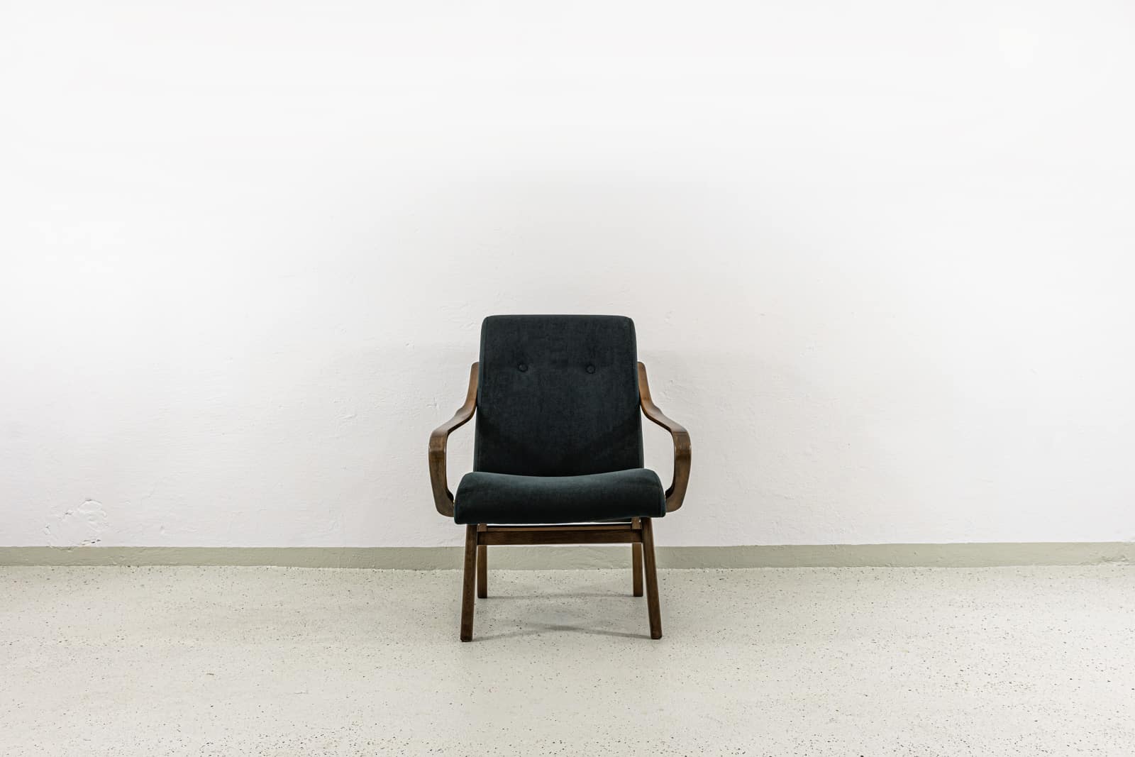 Black Armchair By Jaroslav Smídek For Ton, Czechoslovakia, 1960's