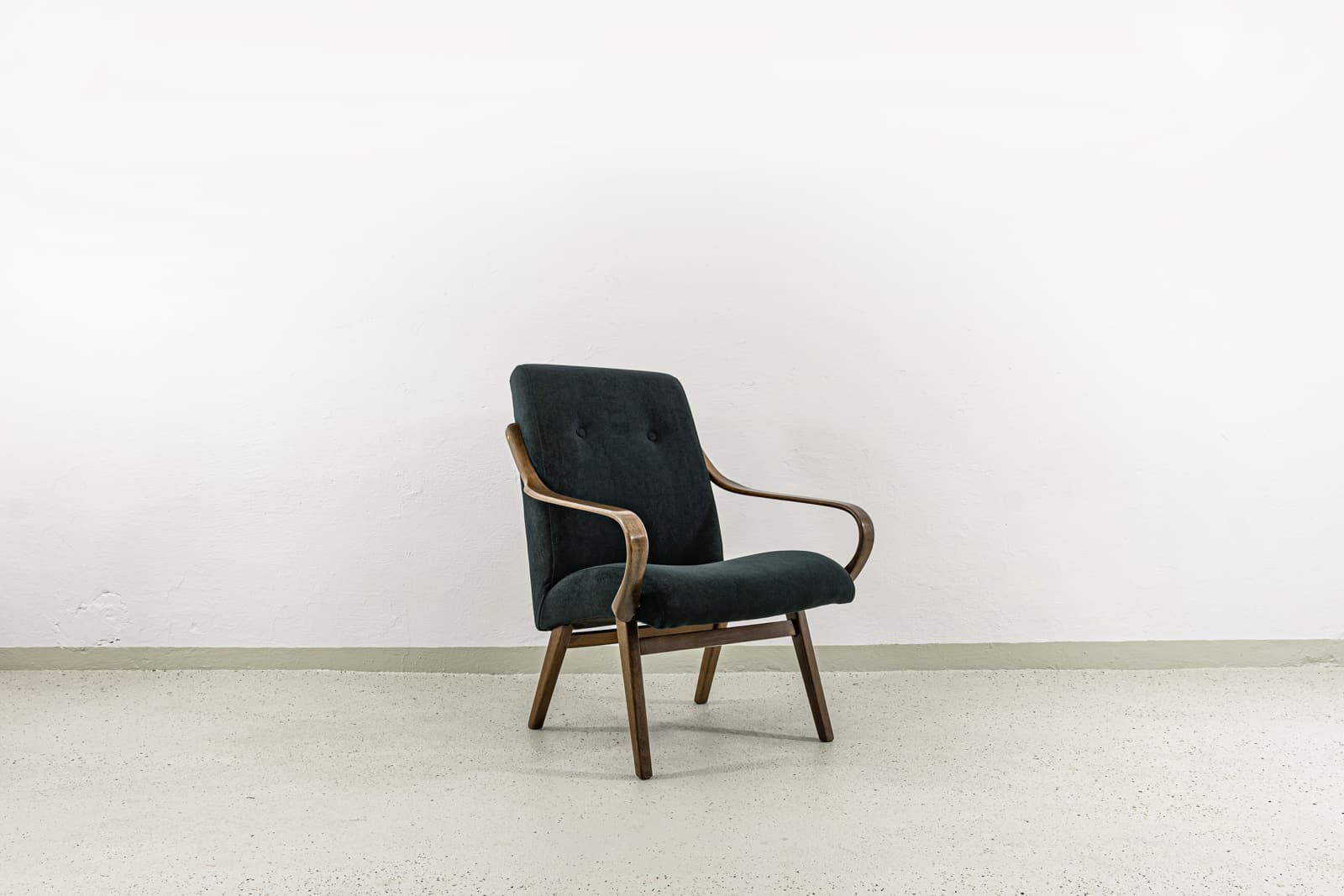 Black Armchair By Jaroslav Smídek For Ton, Czechoslovakia, 1960's