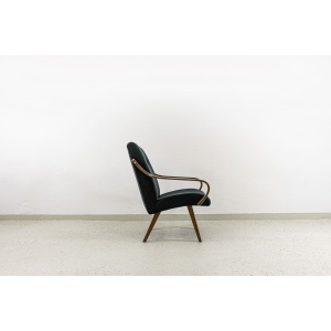 Black Armchair By Jaroslav Smídek For Ton, Czechoslovakia, 1960's
