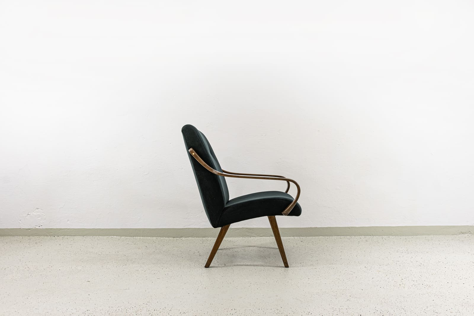 Black Armchair By Jaroslav Smídek For Ton, Czechoslovakia, 1960's