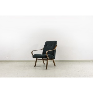 Black Armchair By Jaroslav Smídek For Ton, Czechoslovakia, 1960's