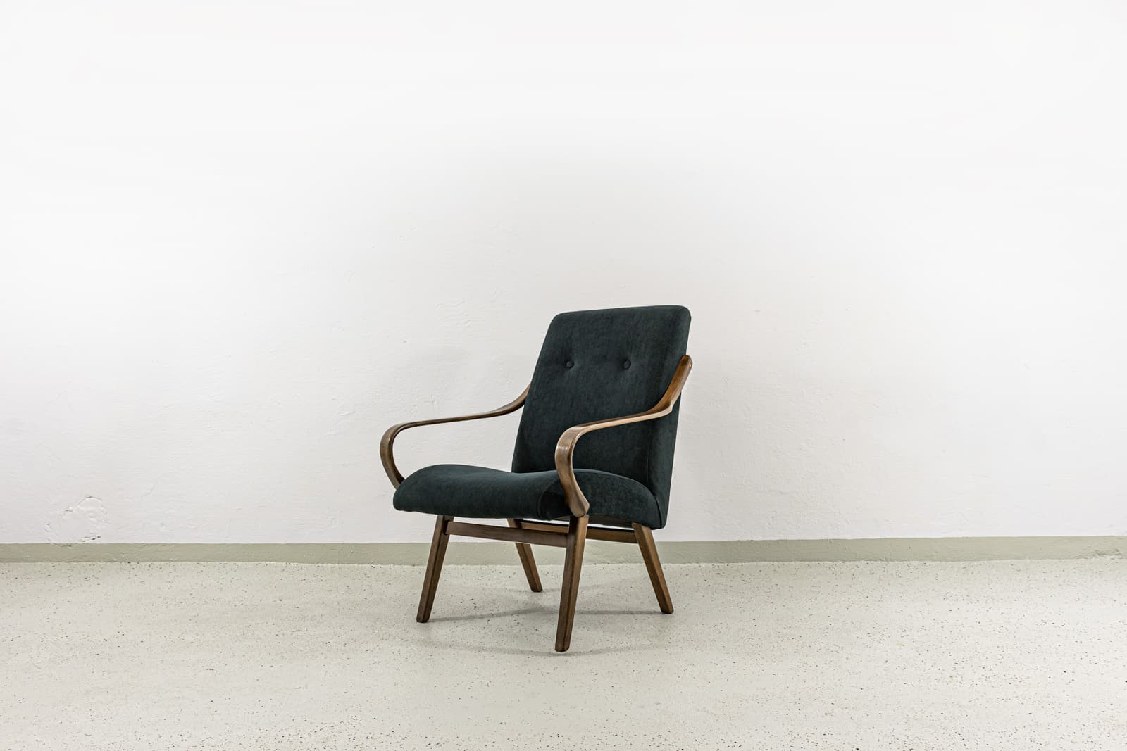 Black Armchair By Jaroslav Smídek For Ton, Czechoslovakia, 1960's