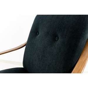 Black Armchair By Jaroslav Smídek For Ton, Czechoslovakia, 1960's