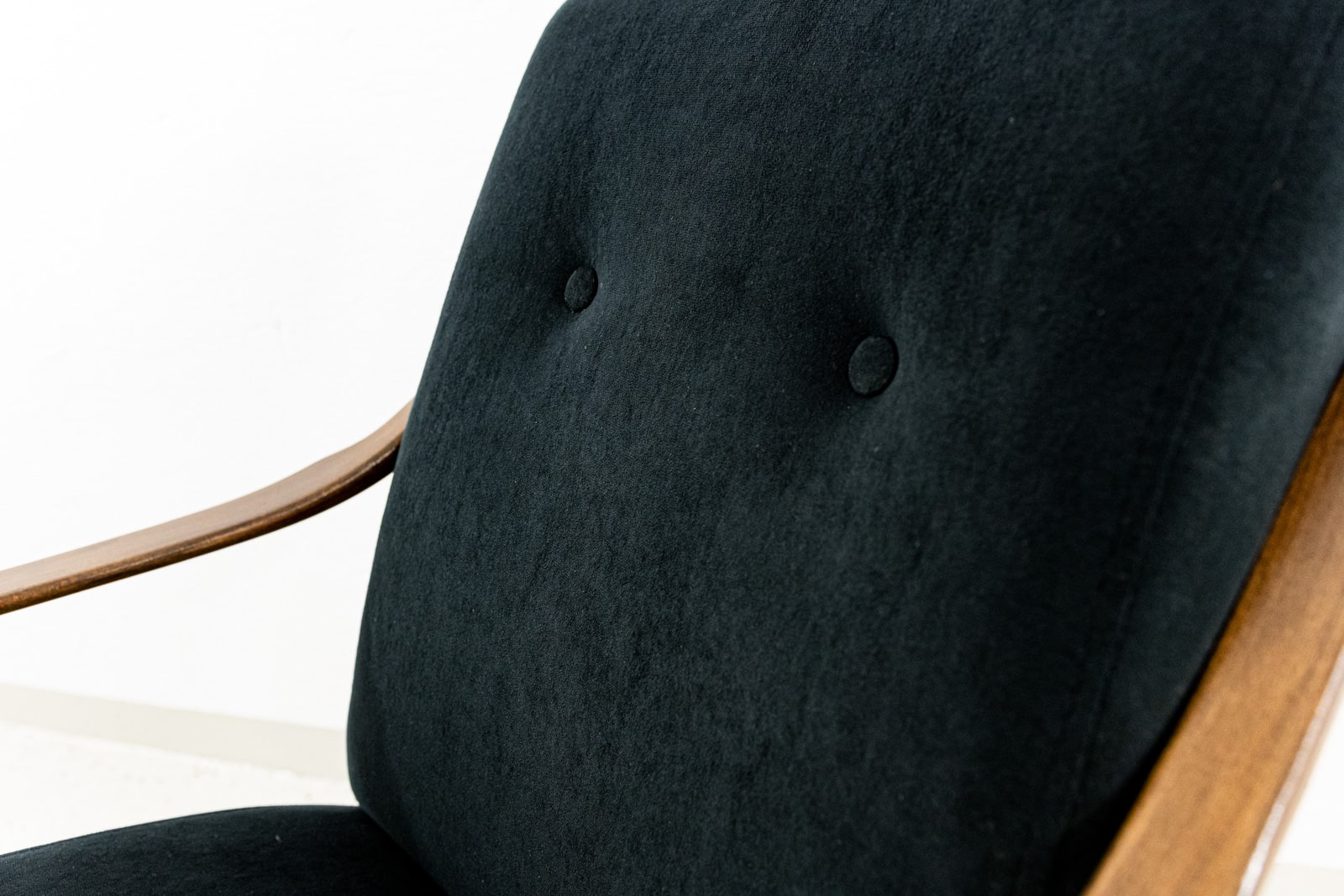 Black Armchair By Jaroslav Smídek For Ton, Czechoslovakia, 1960's
