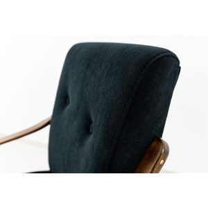 Black Armchair By Jaroslav Smídek For Ton, Czechoslovakia, 1960's