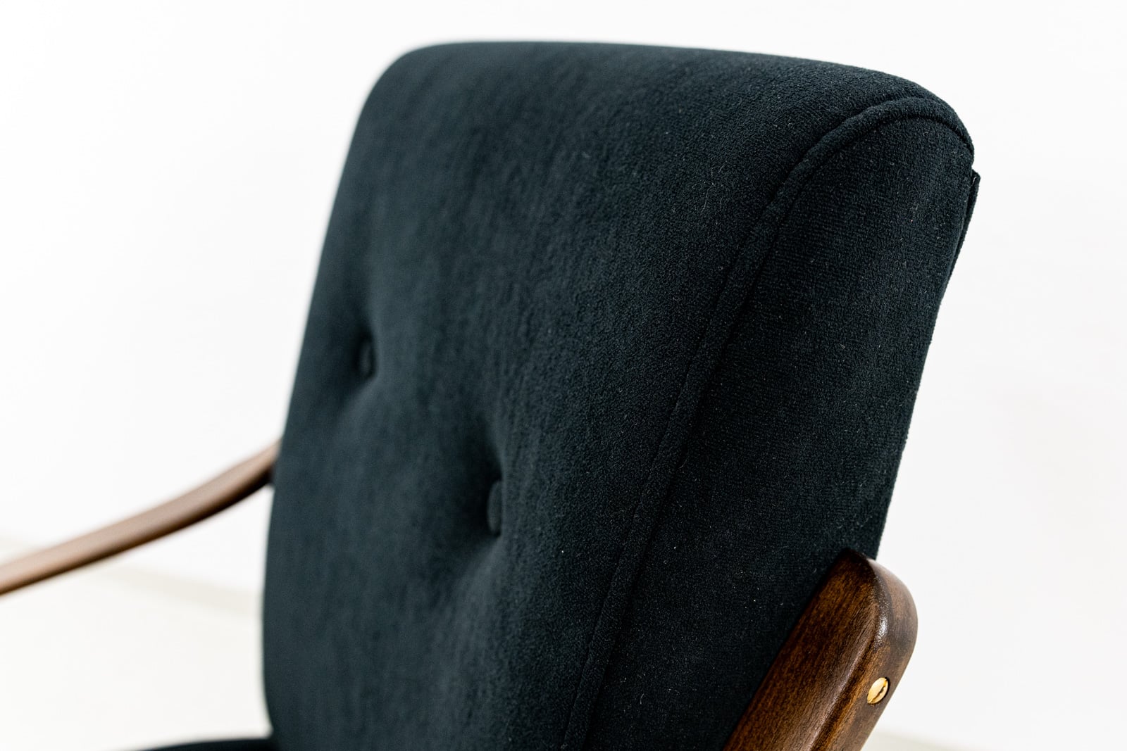 Black Armchair By Jaroslav Smídek For Ton, Czechoslovakia, 1960's