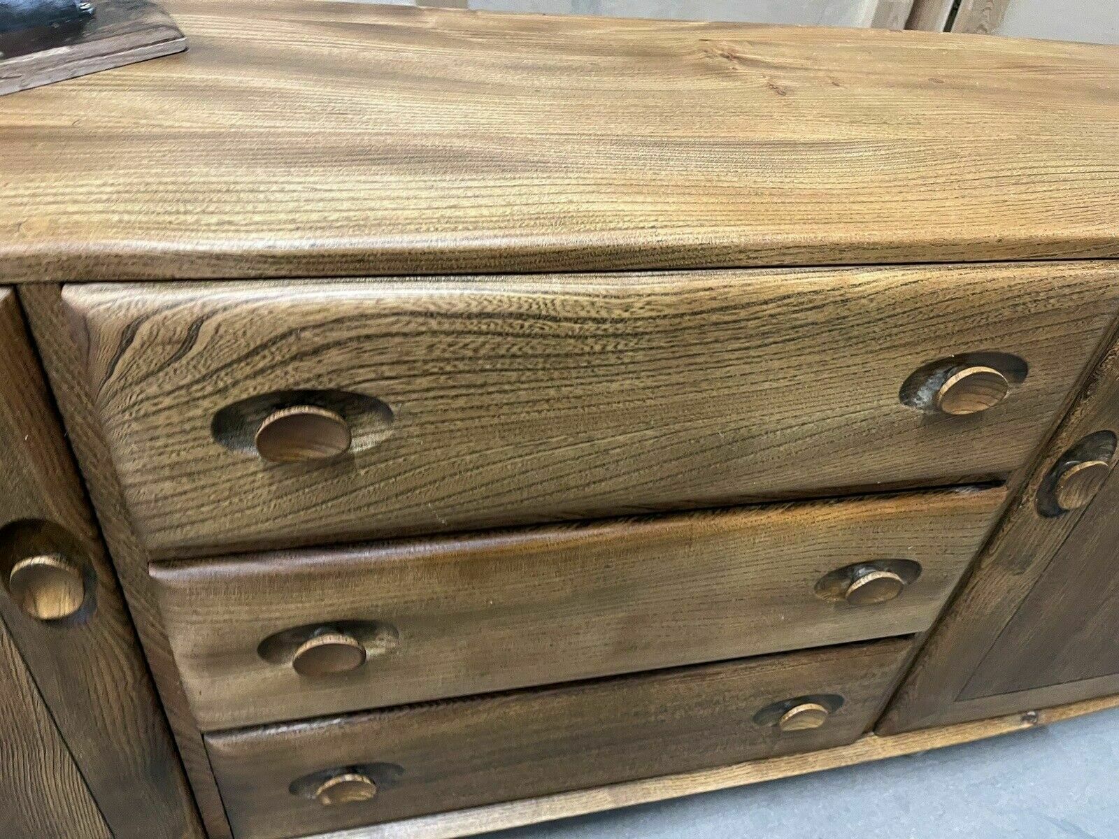 Ercol Windsor Sideboard Blue Label Elm Midcentury Modern