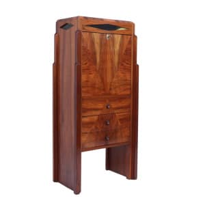 Elegant French Art Deco Secretaire Desk