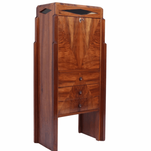 Elegant French Art Deco Secretaire Desk