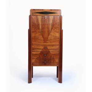 Elegant French Art Deco Secretaire Desk