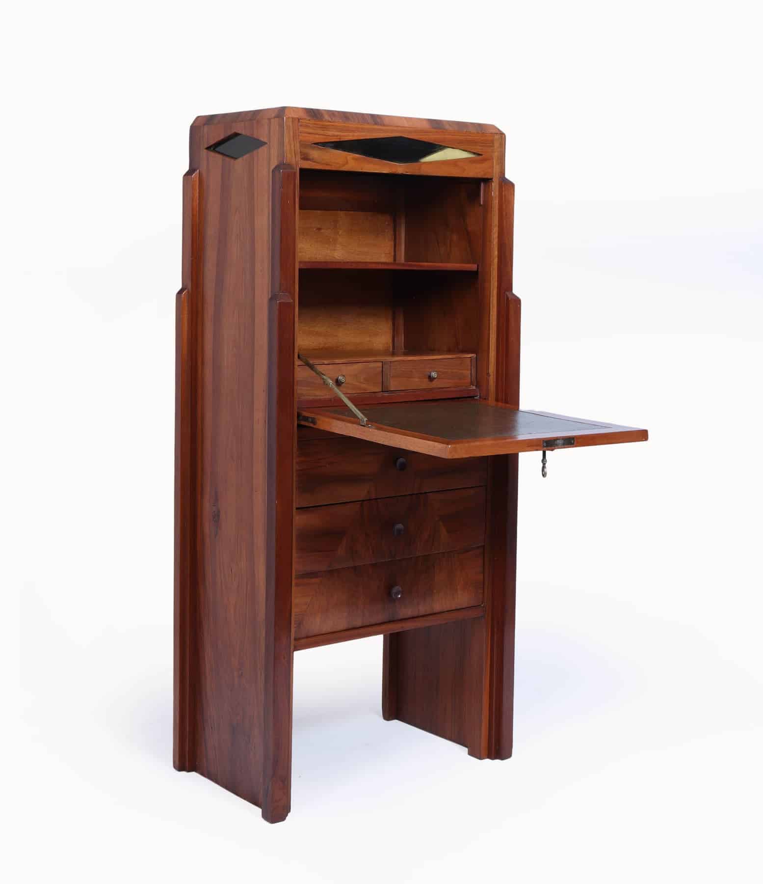 Elegant French Art Deco Secretaire Desk