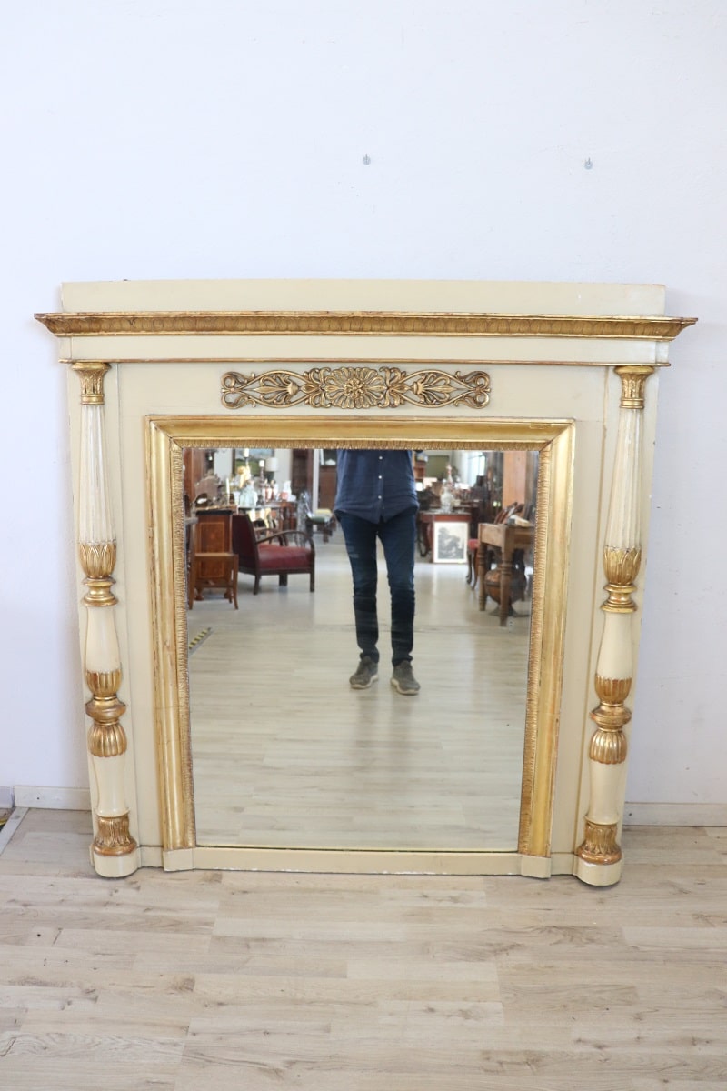 Early 19th Century Neoclassical Large Antique Wall Mirror