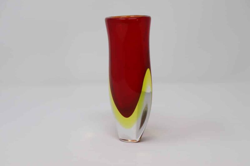 Small Murano Glass Red Vase, 1960s