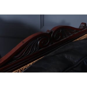 Exceptional Pair Of Regency Mahogany & Leather Library Arm Chairs C1830