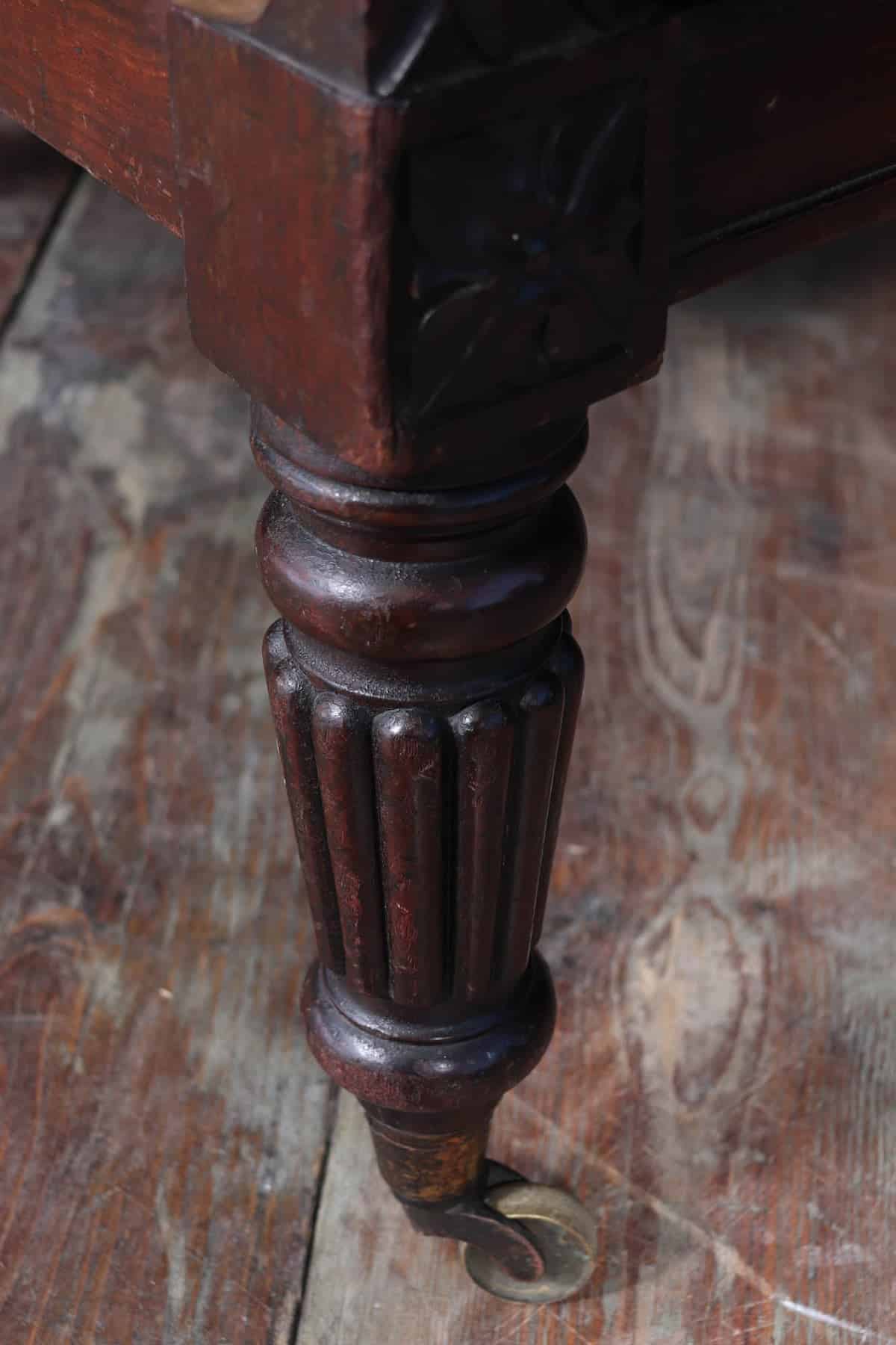 Exceptional Pair Of Regency Mahogany & Leather Library Arm Chairs C1830