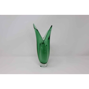 Particular Murano Glass Green Vase, 1960s