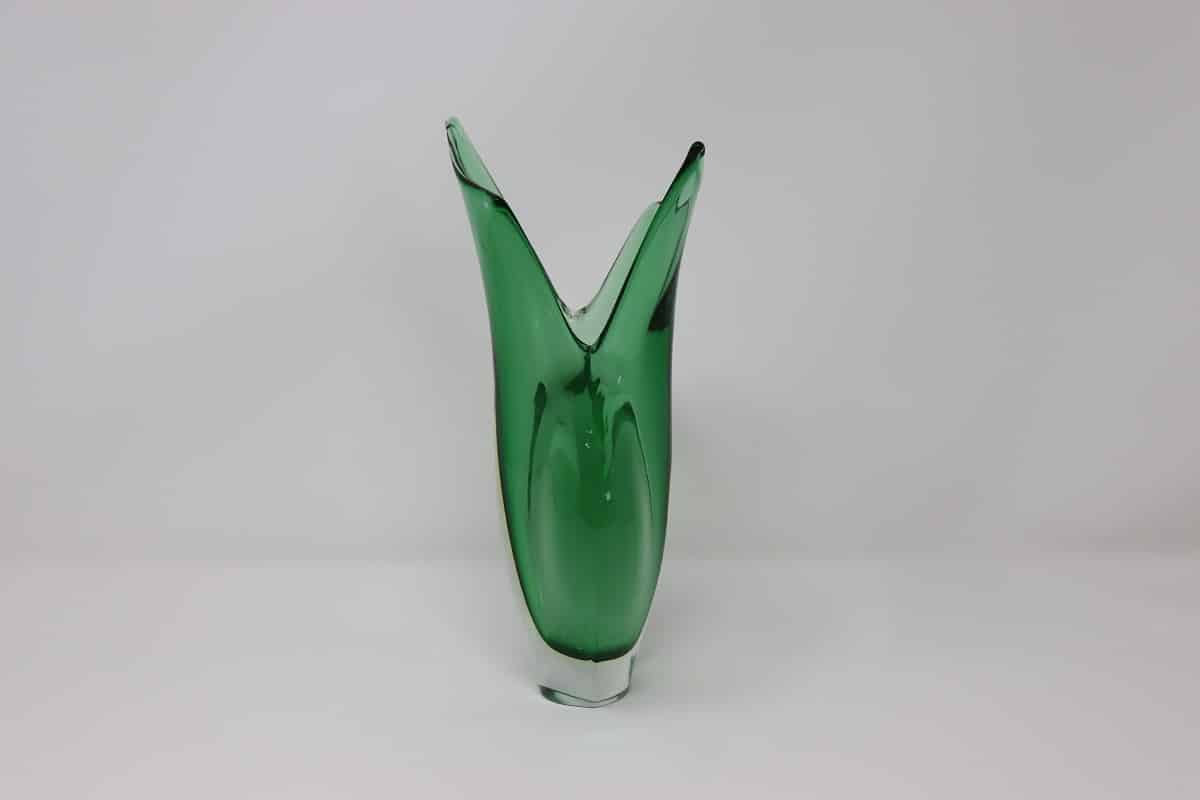 Particular Murano Glass Green Vase, 1960s