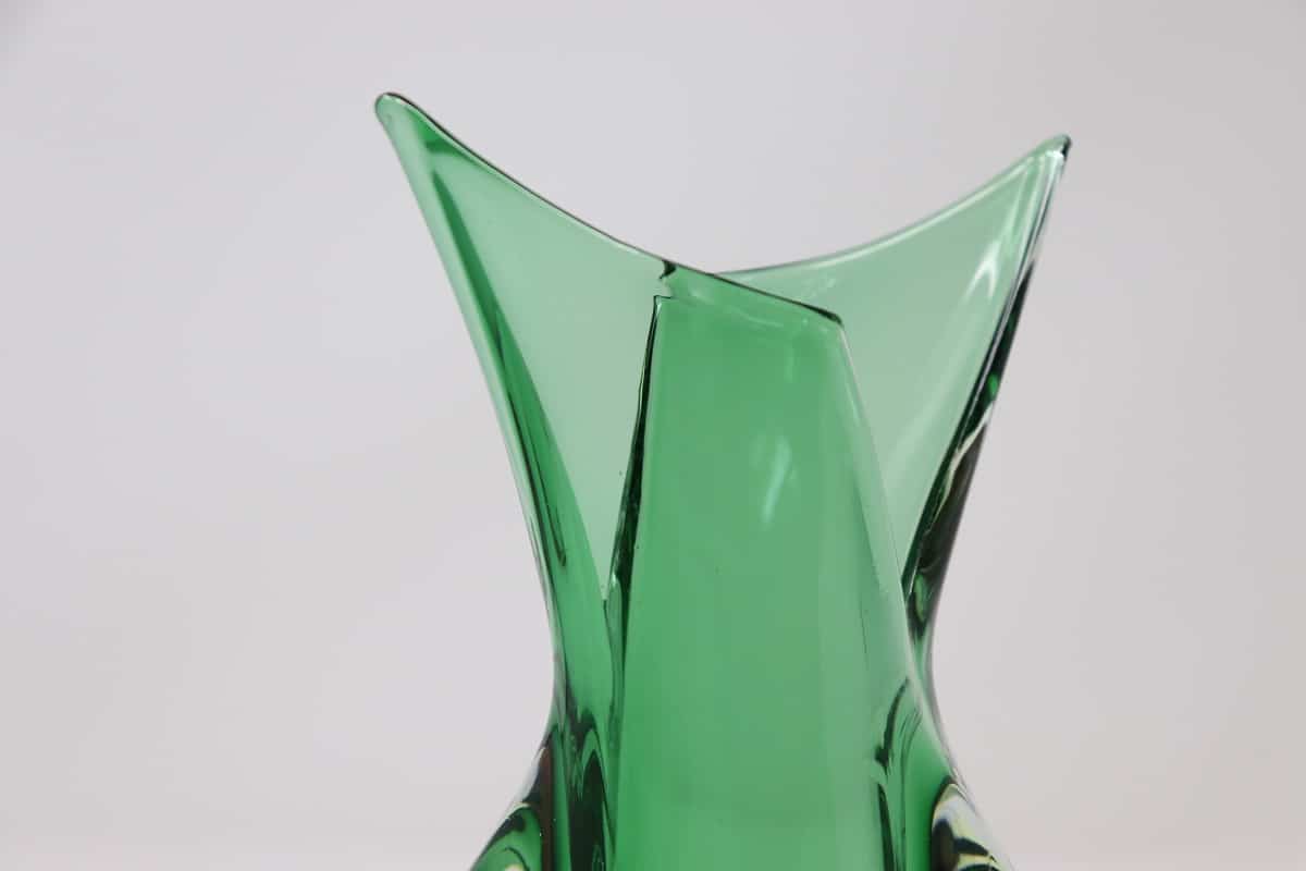 Particular Murano Glass Green Vase, 1960s