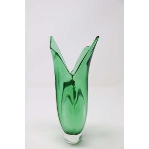 Particular Murano Glass Green Vase, 1960s