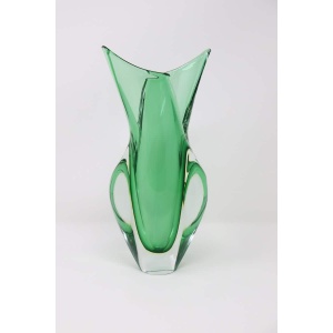 Particular Murano Glass Green Vase, 1960s