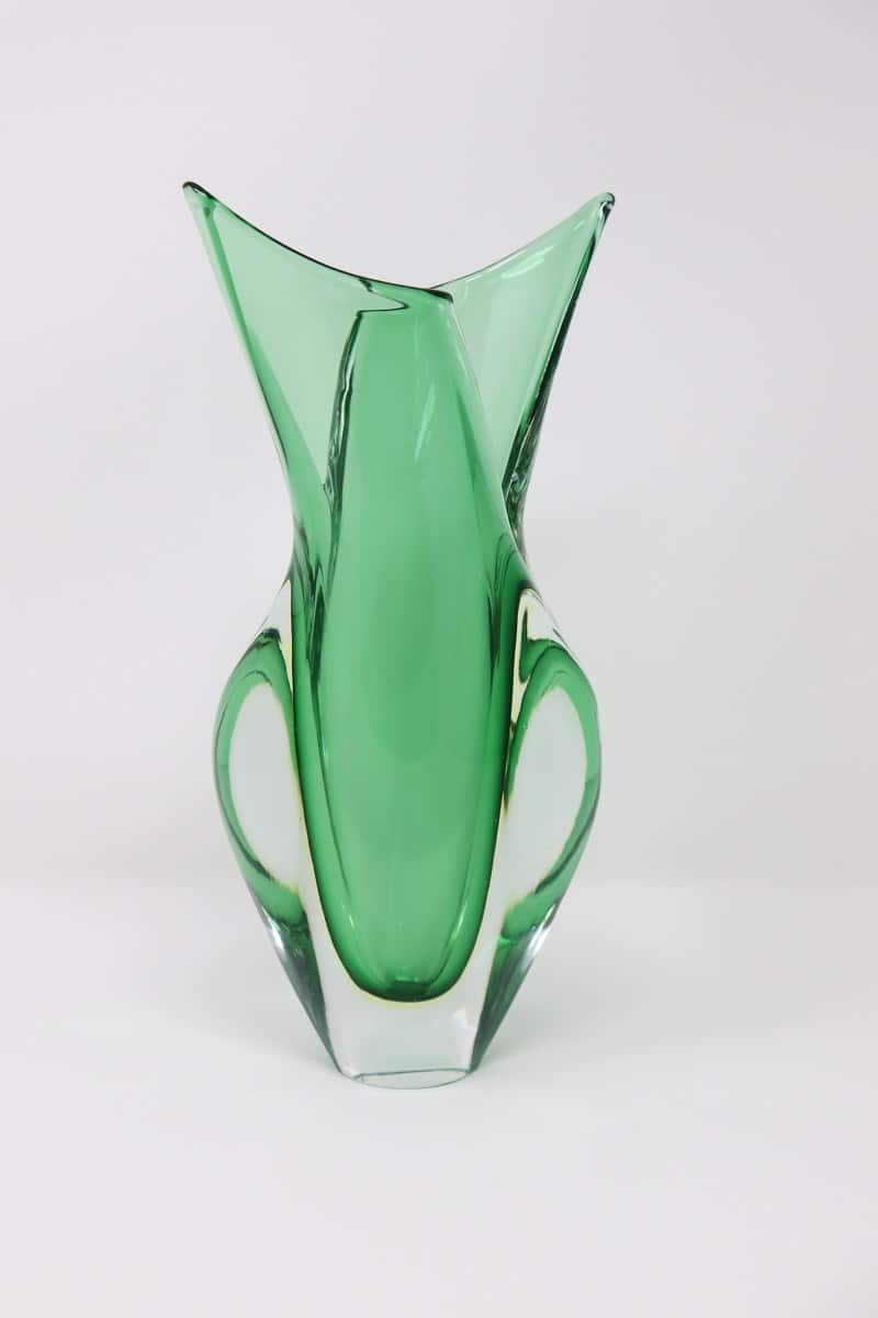 Particular Murano Glass Green Vase, 1960s