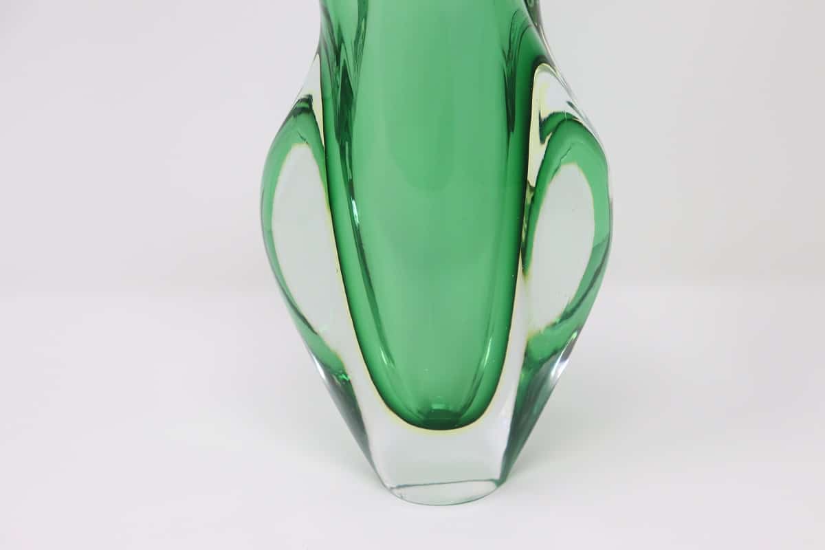 Particular Murano Glass Green Vase, 1960s