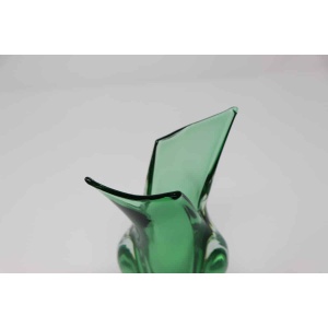 Particular Murano Glass Green Vase, 1960s