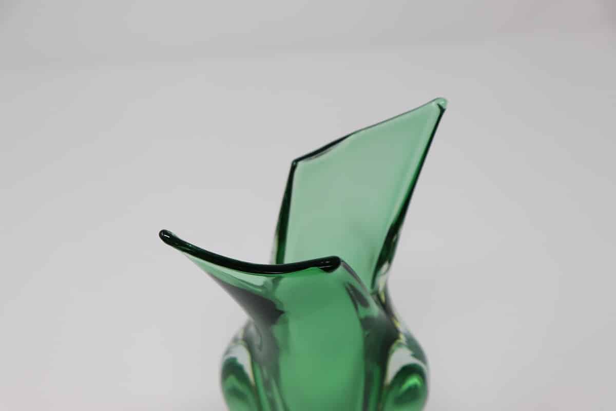 Particular Murano Glass Green Vase, 1960s