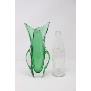 Particular Murano Glass Green Vase, 1960s