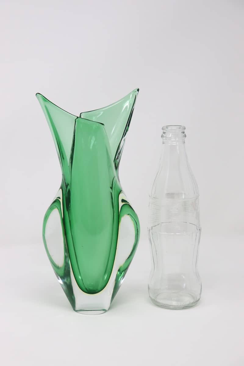 Particular Murano Glass Green Vase, 1960s