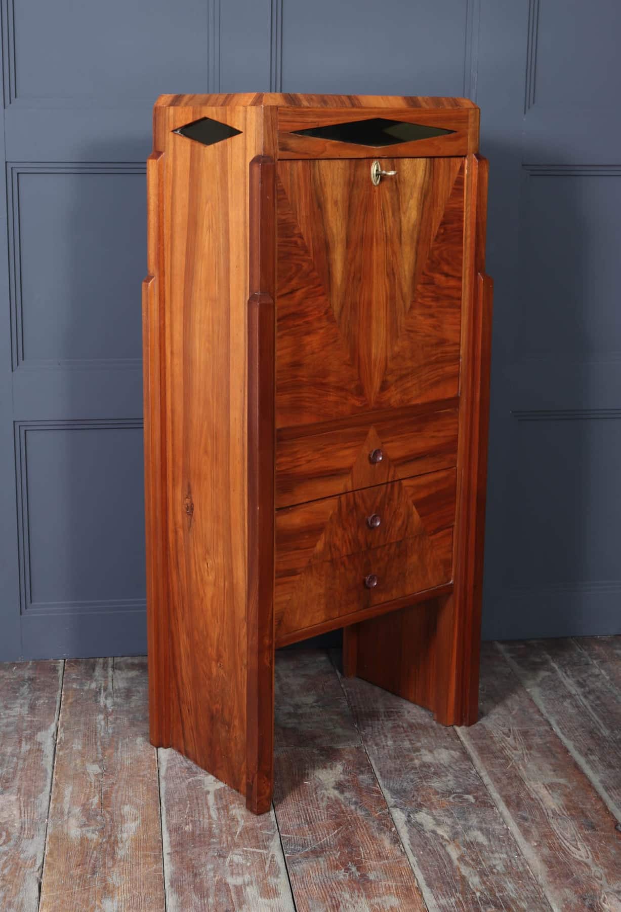 Elegant French Art Deco Secretaire Desk