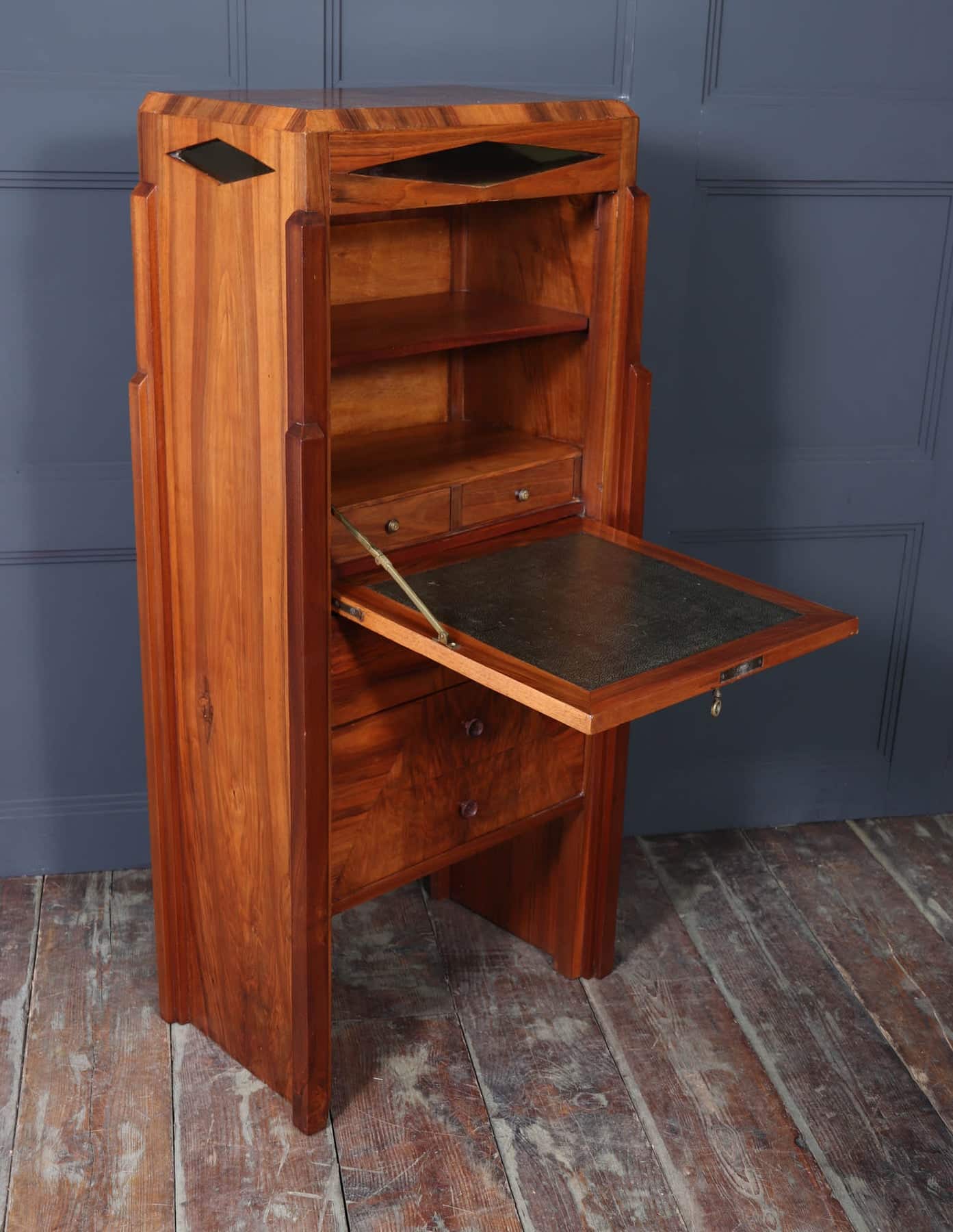 Elegant French Art Deco Secretaire Desk
