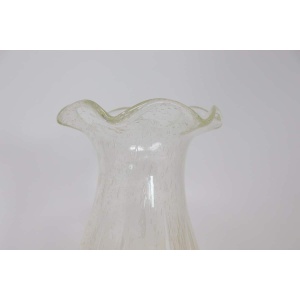 Transparent Murano Glass Vase, 1980s