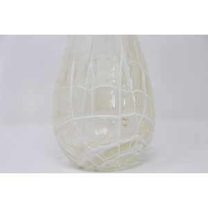 Transparent Murano Glass Vase, 1980s