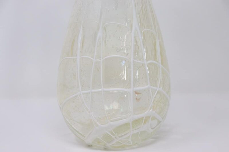 Transparent Murano Glass Vase, 1980s