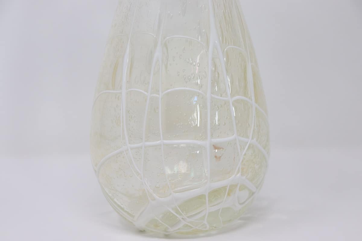 Transparent Murano Glass Vase, 1980s