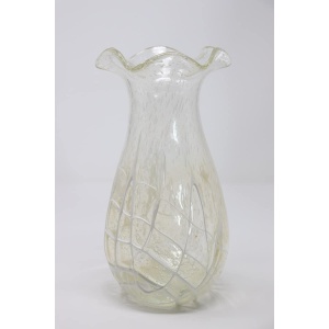 Transparent Murano Glass Vase, 1980s