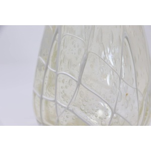 Transparent Murano Glass Vase, 1980s