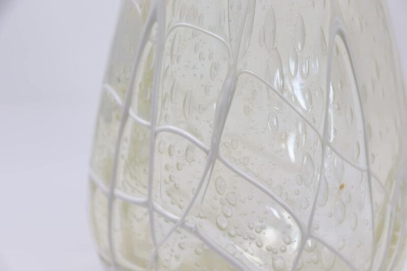 Transparent Murano Glass Vase, 1980s