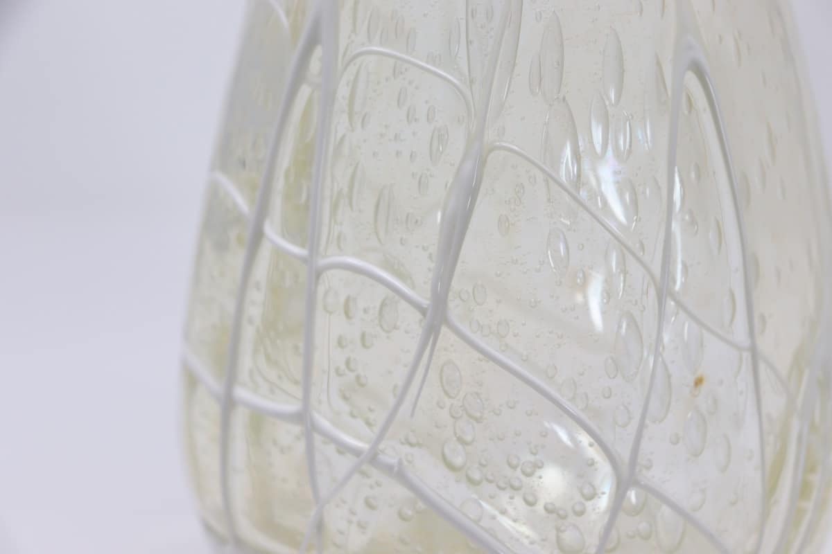 Transparent Murano Glass Vase, 1980s